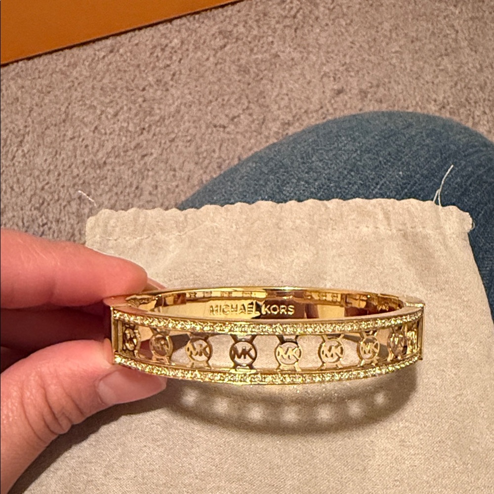 Michael Kors Gold and Silver Logo Bracelet - Picture 2 of 5